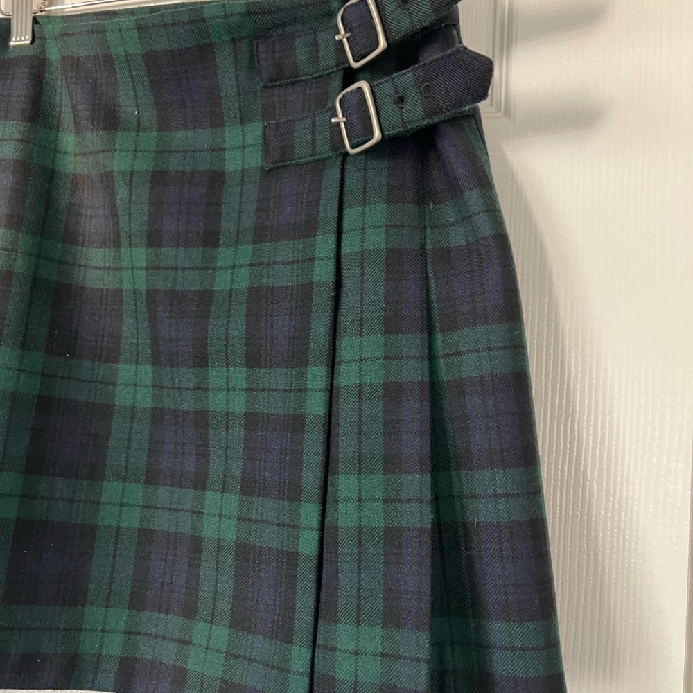 J. Crew Tartan Plaid Wool Mini Skirt with Buckle - Picture 4 of 6